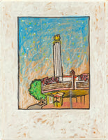 10 Tower Prints mounted on cardboard-