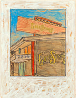 10 Tower Prints mounted on cardboard-
