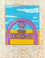 10 Tower Prints mounted on cardboard-